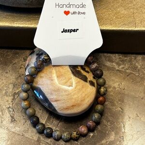Handmade Jasper Beaded Bracelet